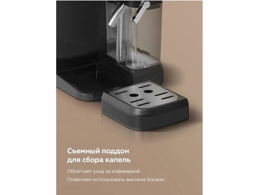 Кофеварка BQ ECM1089A черный-стальной